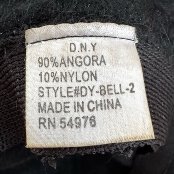 DNY Angora Bucket Hat Black EUC - Picture 5 of 6